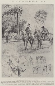 La guerre hispano-américaine, scènes dans le camp de Tampa, où les troupes américaines se rassemblent pour l
